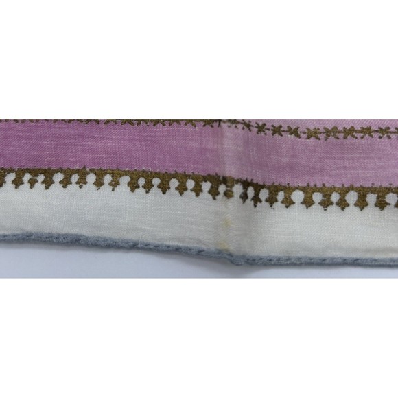 Vintage Hanky-Tammis Keefe-1950's- Handkerchief Dainty Lace Pattern Pink Gold - Picture 4 of 13